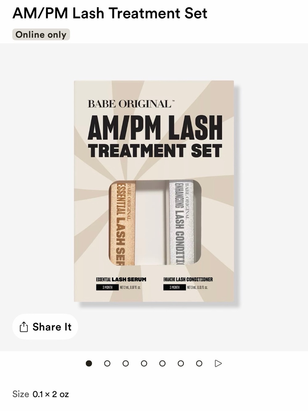 NEW IN BOX Babe Original AM/PM Lash Treatment Set